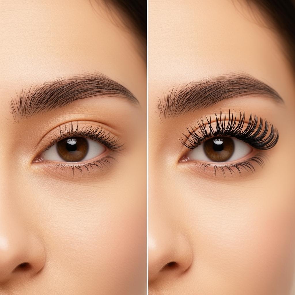 Antes y después lash lifting pestañas, realce natural en León